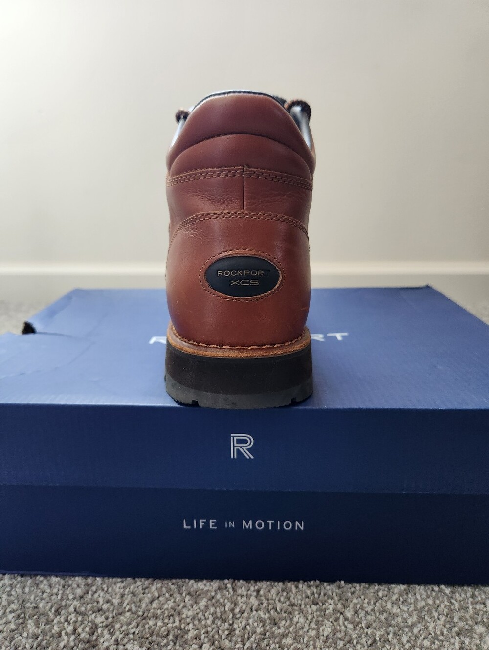 Rockport Men's Tan Brown Leather Waterproof Boots - Picture 4 of 10